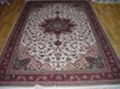 hand knotted oriental rug  silk carpet 