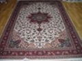 hand knotted oriental rug  silk carpet