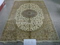 260L handknotted silk carpet prayer rug 