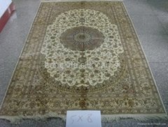 260L handknotted silk carpet prayer rug 
