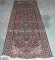 handknotted silk carpet runner