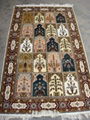 handknotted artifical silk carpet and rug  2