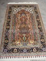 handknotted artifical silk carpet and rug  3