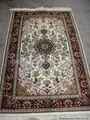 handknotted artifical silk carpet and rug  5