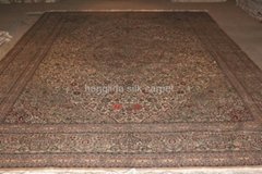 hand knotted persian silk carpet 