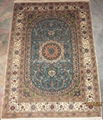High quality hand knotted Persian pure silk carpet  2