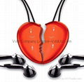 Red Heart  Necklace MP3 Gift MP3 Touch Button Lover MP3 Player 4