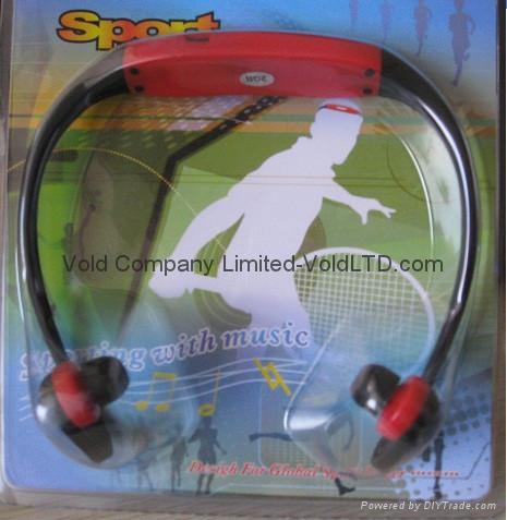 Headphone MP3 Player with 2GB Memory Stereo Music Sports MP3 Portable MP3 Player 3