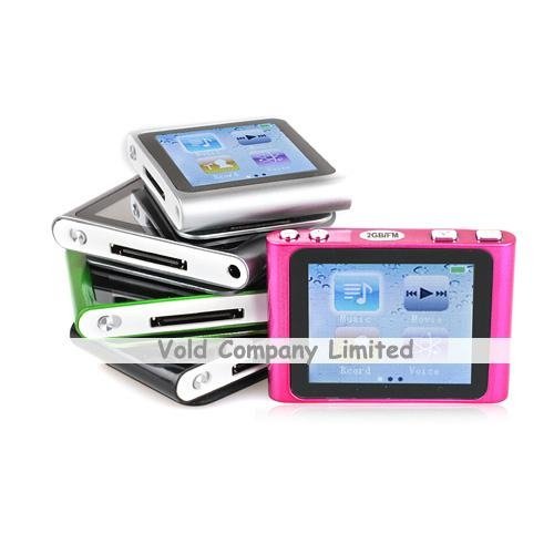 Nano 6G Style MP3 Player With FM adn Voice Recording -5 Colors Available