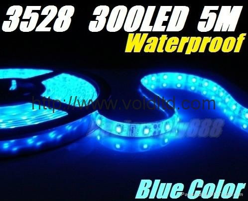 Waterproof Blue 3528 SMD 300 LED Light 5M Flexible Strip Lamp 12V 2A Car Auto