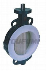 Half PTFE Lined Butterfly Valve Wafer type