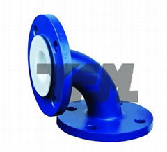 Fluorine PTFE FEP PFA TEFLON lined PIPE FITTING ELBOW