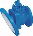 PTFE FEP TEFLON PFA lined baiting ball valve  2