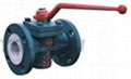 PTFE PFA FEP TEFLON ETFE Lined Plug Valve 1