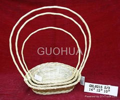 willow basket with high handle