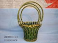 willow green floral basket
