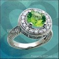silver jewelry; silver ring with CZ