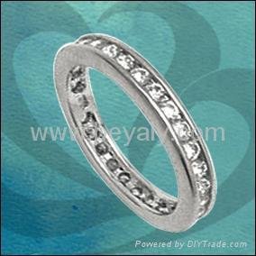 silver jewelry; silver ring with CZ stones; cz jewelry 2
