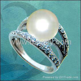 silver jewelry; silver ring with CZ stones; cz jewelry 4