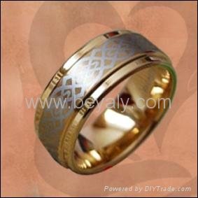 celtic tungsten steel ring; 