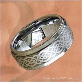 celtic tungsten steel ring;  2