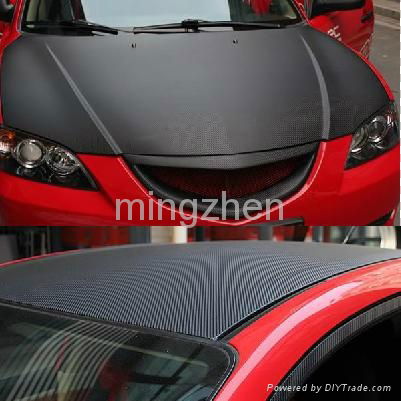 air bubble free 3D carbon fiber vinyl 1.52x30m roll black color 4