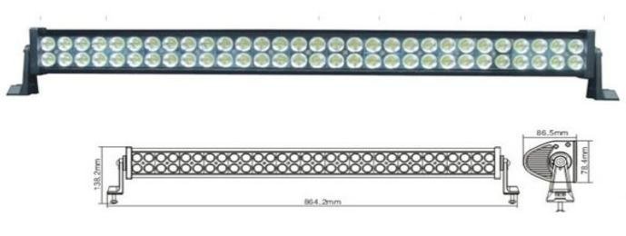 10-30V 180W LED Light Bar 34"
