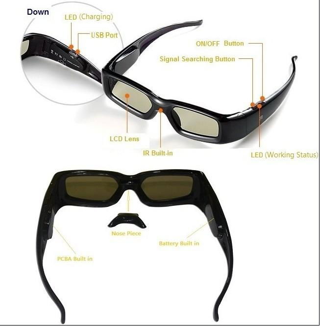 3D Universal active tv glasses  2