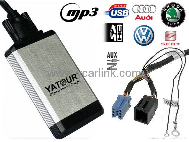 Digital Cd Changer For Vw Audi Skoda Seat 8 Pin Iso Yt