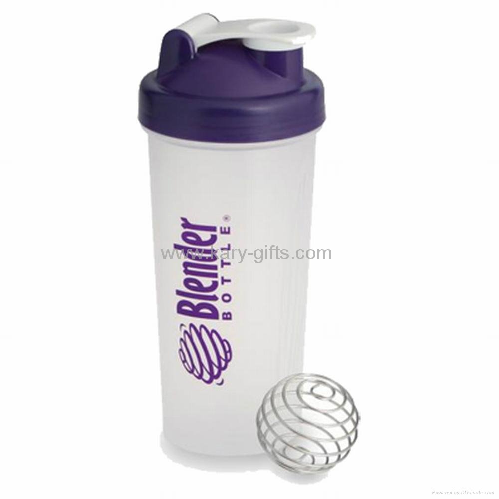 BPA Free Blender Ball Plastic Protein Shaker Bottle 3