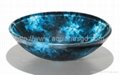 Blue Tempered Glass Vessel Sinks AQ2114