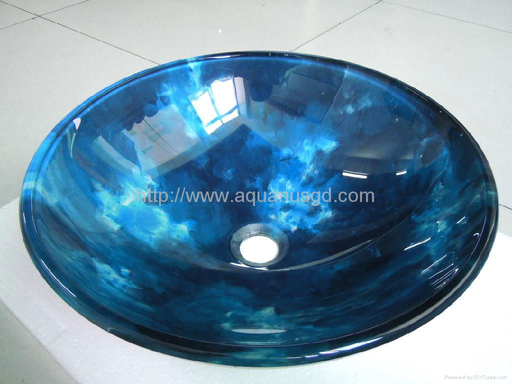 2011厂家热销款玻璃手绘盆 AQ2114 3