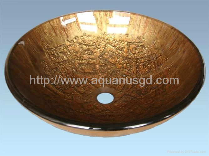 1/2" Thick Artistic Glass Sink Bowl AQ2060