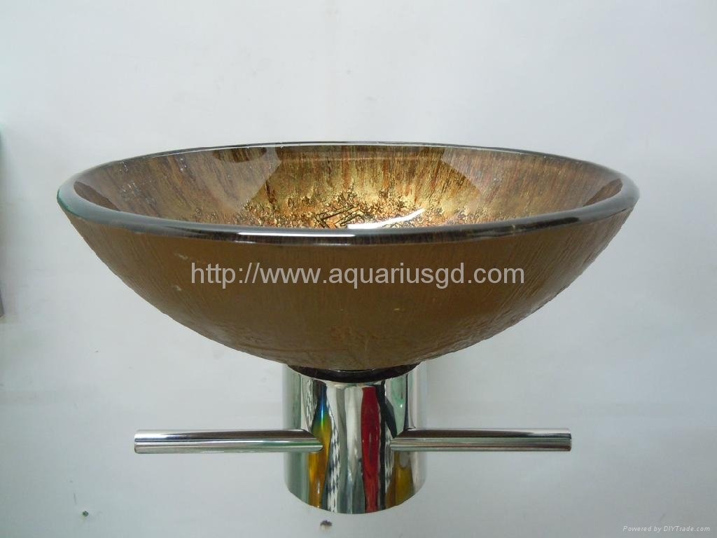 1/2" Thick Artistic Glass Sink Bowl AQ2060 2