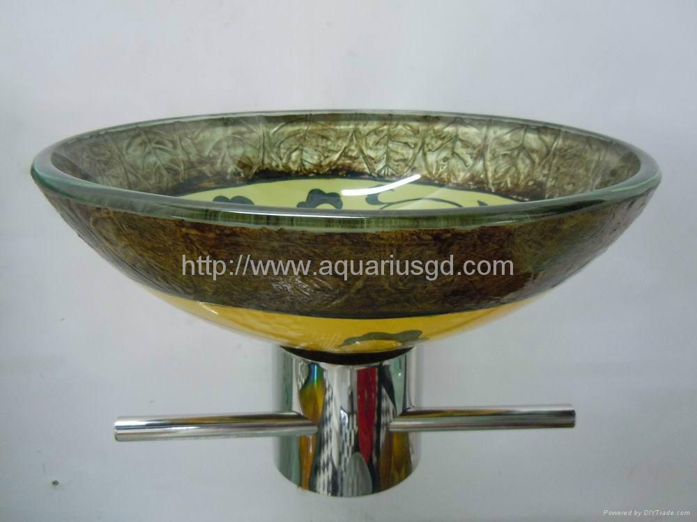 420mm Round Glass Wash Basin AQ2021 3