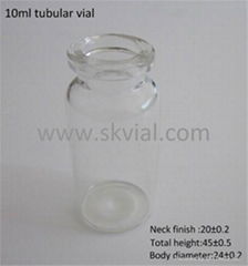 10ml borosilicate glass vial for injection 