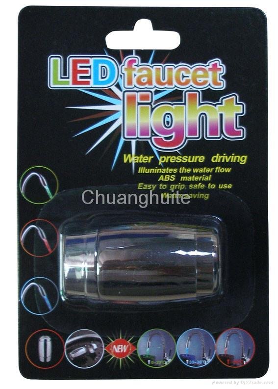 Temperature Sensitive LED 3 Color Changing Faucet light CHT-1112 2