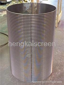stainless steel wedge wire wrap sieve cylinder screen 