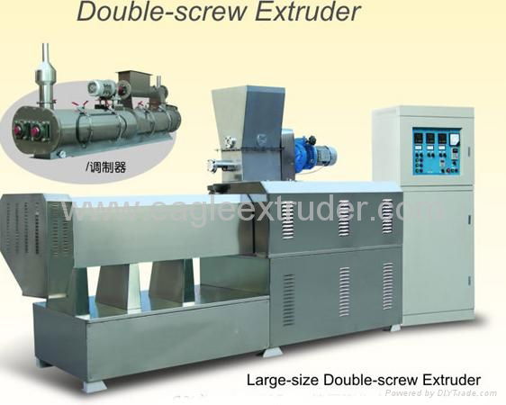 Modified starch extruder machines