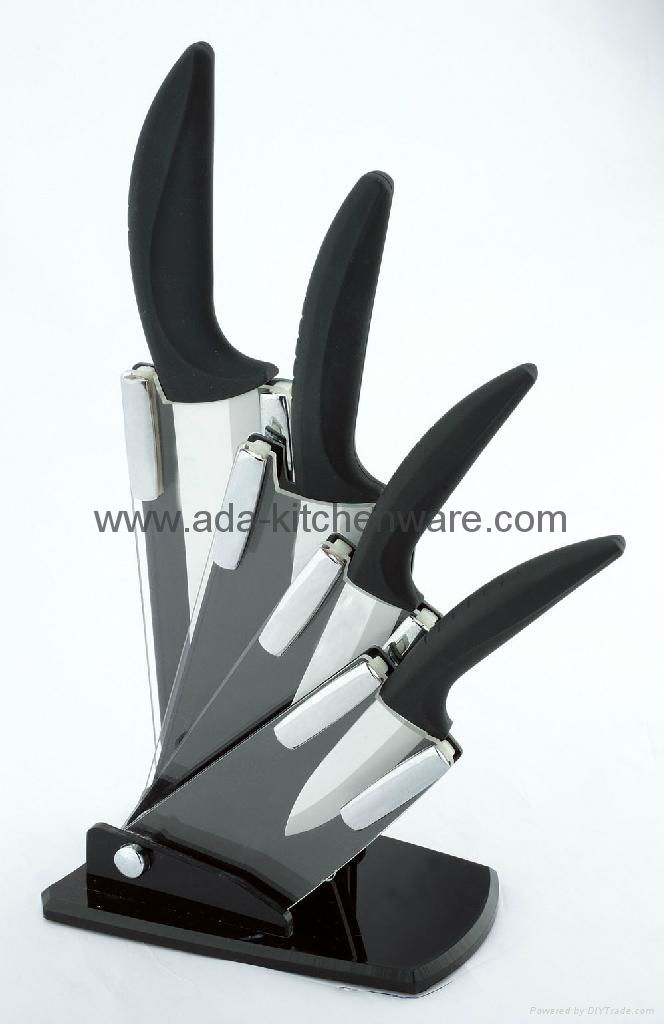 Ceramic Knife Set with Acrylic Knife Holder