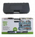 Barbecue Tool Set with Portable Plastic Tools Case Packing 1