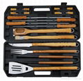 Barbecue Tool Set with Portable Plastic Tools Case Packing 3