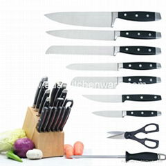 Kitchen Knife Set with Wooden Block