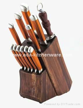 Kitchen Knife Set with Wooden Block 3
