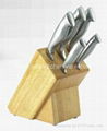 Kitchen Knife Set with Block POM Handle 4
