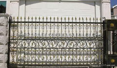 Ornamental wrought iron fence