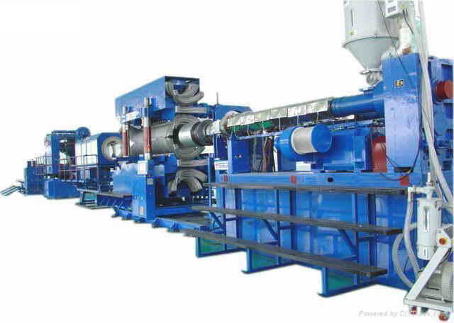 Double wall corrugated pipe extrusion line 2