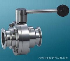 clamped butterfly type ball valve