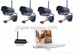 4 channel USB Digital wireless Network IR camera kit