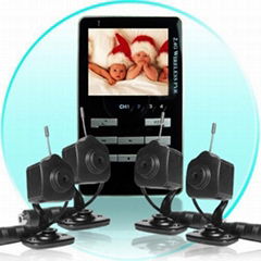 Wireless Baby Monitor Set - 2.4GHz MP4 + 4 Wireless Cameras